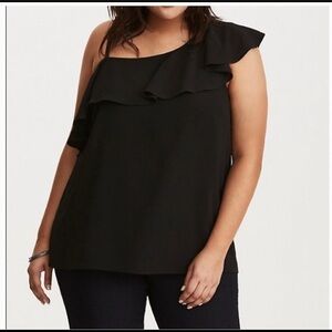 Torrid Blouses Ruffle Open Shoulder size 2
